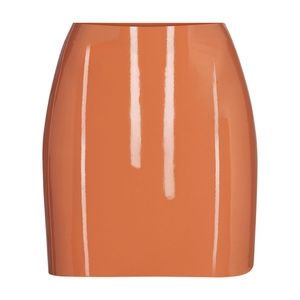 2. NWT SKIMS LATEX MINI SKIRT IN BRONZE SIZE XS